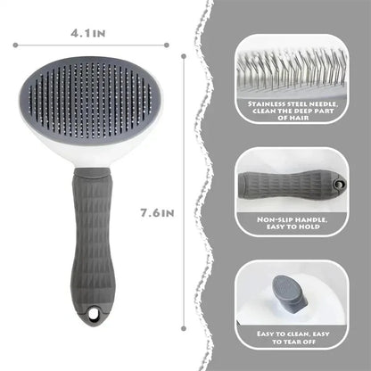 Self-Cleaning Pet Hair Removal Brush